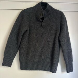 Cashmere Quince Sweater with Button Collar